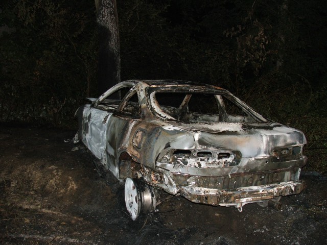 This car was stolen, stripped, and later abandoned and torched on Kauffroth Road...8/24/06